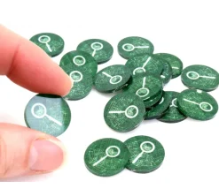 20 jetons indices/ loupes 18 mm pour jeux
