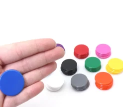 50 jetons multicolores 3 cm en 10 couleurs pour jeu - pions ronds 30 mm