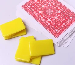 500 Jetons petits rectangles épais 3.2 x 2 cm en plastique jaune