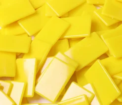 500 Jetons petits rectangles épais 3.2 x 2 cm en plastique jaune