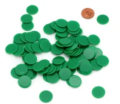 50 jetons plastique 15 mm - pions ronds plats 1.5 cm pour jeux par couleur