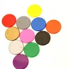 10 Jetons plastique 25 mm - pions ronds plats 2.5 cm pour jeux par couleur