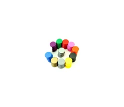10 Jetons plastique 25 mm - pions ronds plats 2.5 cm pour jeux par couleur