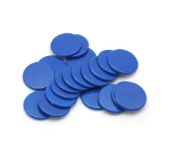 10 Jetons plastique 30 mm - pions ronds plats 3 cm pour jeux par couleur