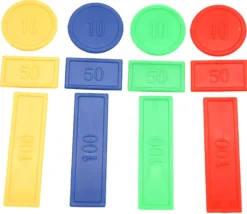 Jetons plastiques boite de 100 pour jeux tarot, nain jaune