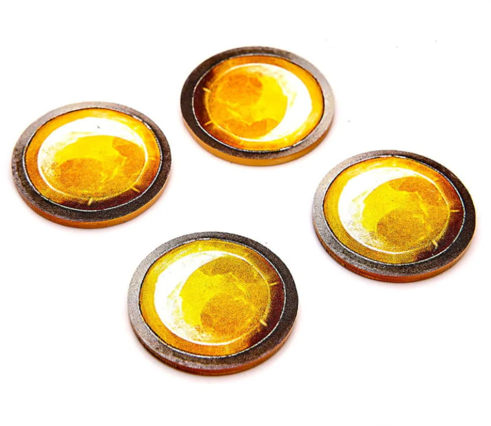 80 jetons ronds / carrés / trianges pour mise de jeu