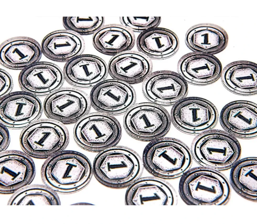 80 jetons ronds / carrés / trianges pour mise de jeu