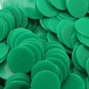 500 Jetons ronds plats de 2.4 cm verts de diamètre plastique pour jeux