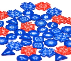 80 jetons rouges et bleus compatibles jeu XWing bleu