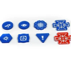 80 jetons rouges et bleus compatibles jeu XWing bleu