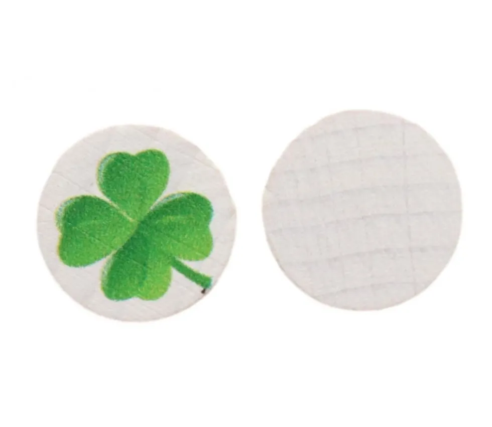 10 Jetons trèfle 4 feuilles -porte bonheur en bois 15 mm