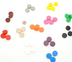 Jetons 19 x 6 mm bois mini disque à l'unité