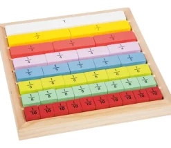 Jeu barre fractions en bois éducation