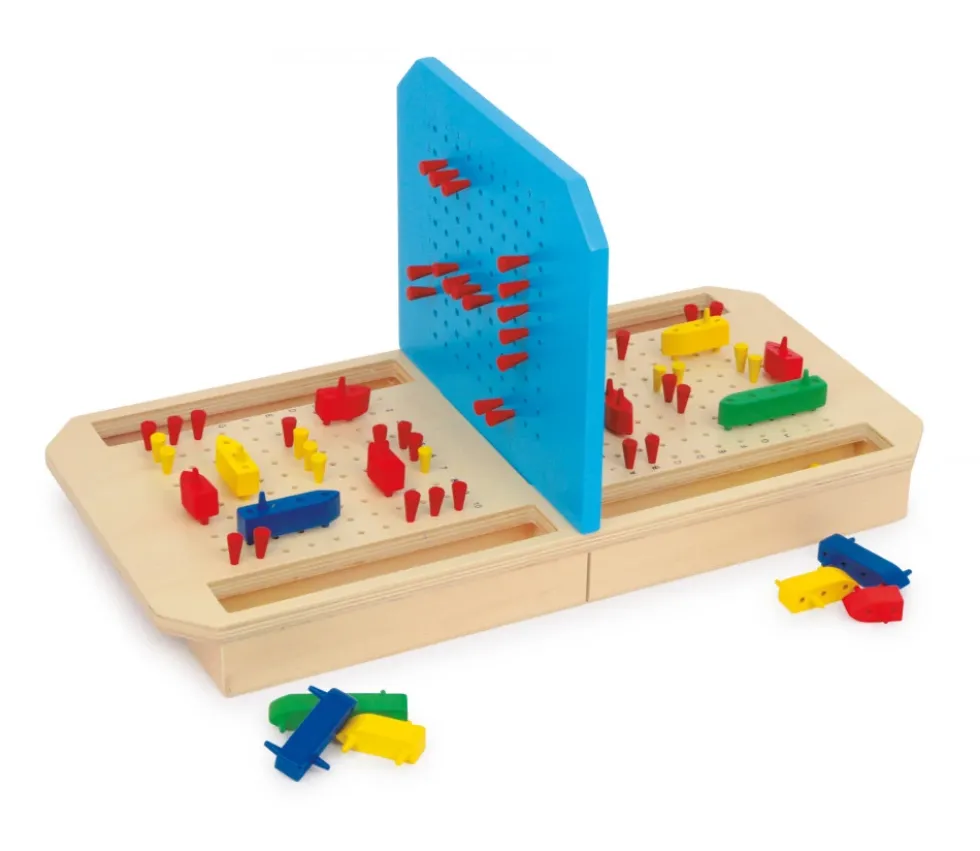 Jeu bataille navale en bois