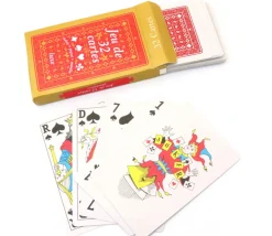 Jeu 32 cartes Belote figure francaise standard pas cher