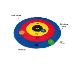 Jeu cible géante 2 mètres avec 3 frisbees
