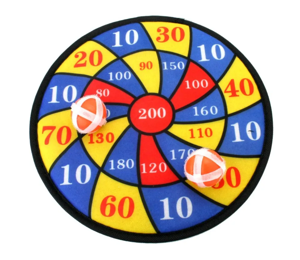 Jeu Cible PM 27 cm velcro avec 2 boules + 2 flèches scratch