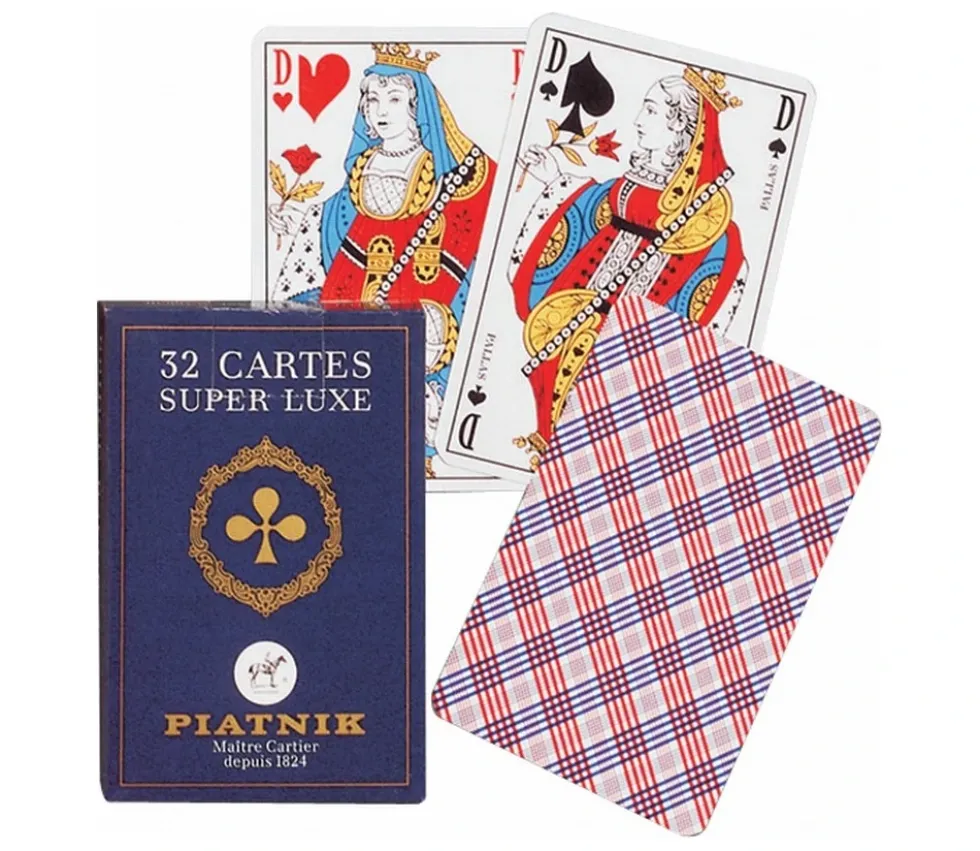 Jeu de cartes Belote 32 cartes Piatnik dos écossais