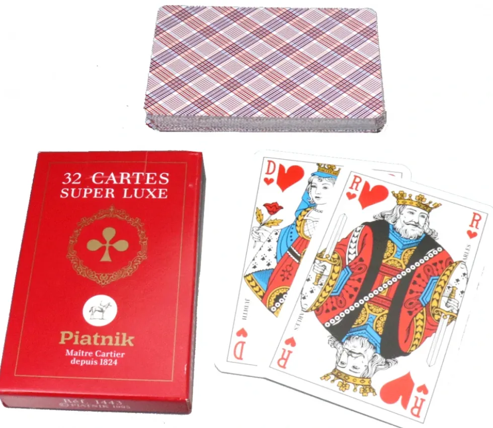 Jeu de cartes Belote 32 cartes Piatnik dos écossais