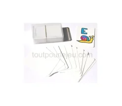 Jeu de 54 cartes blanches à personnaliser dans boite taille standard 59 x 91 mm