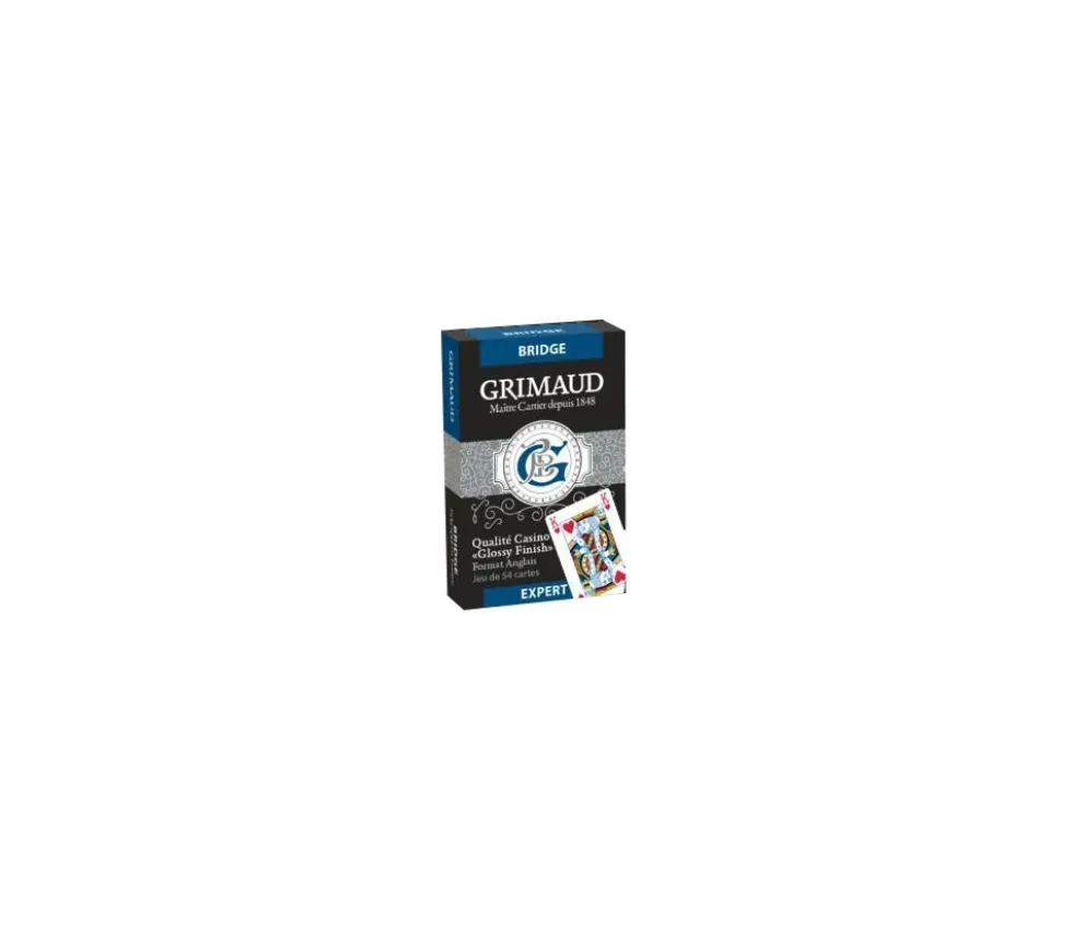 Jeu de cartes 54 cartes Grimaud EXPERT bleu Bridge