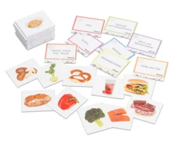 Jeu de 104 cartes photos aliments - découverte, tri, groupe