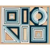 Jeu de construction en bois 38 pièces azur