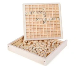 Jeu de cubes lettres en bois 145 pièces - jeu de mots