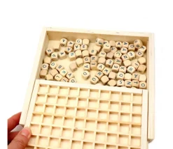 Jeu de cubes lettres en bois 145 pièces - jeu de mots