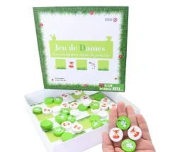 Jeu de Dames : les animaux dans la prairie - Jeu Français