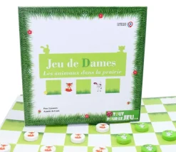 Jeu de Dames : les animaux dans la prairie - Jeu Français