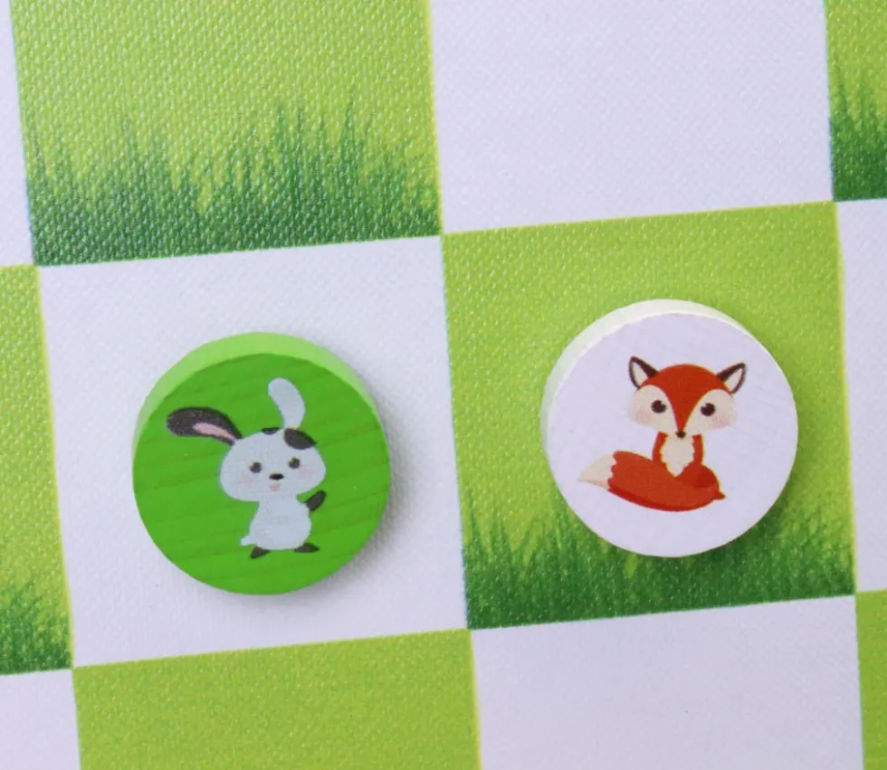 Jeu de Dames : les animaux dans la prairie - Jeu Français