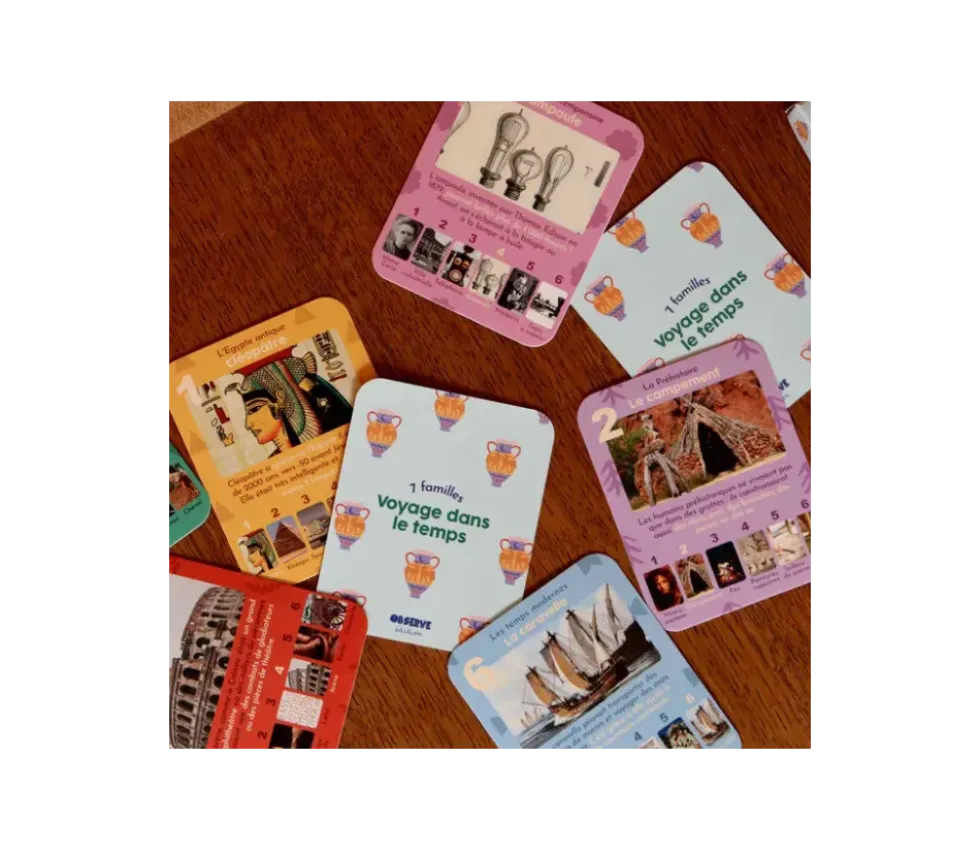 Jeu de 7 familles - Voyage dans le temps - HISTOIRE