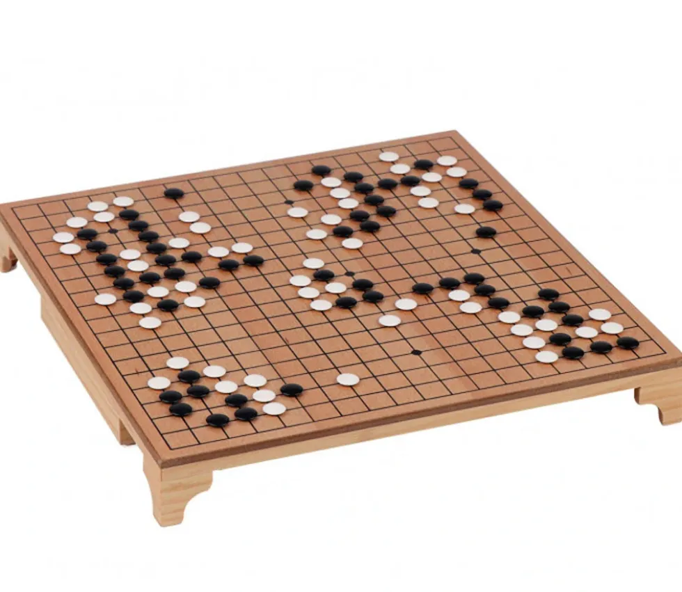 Jeu de Go en bois avec tiroirs 31.5 cm