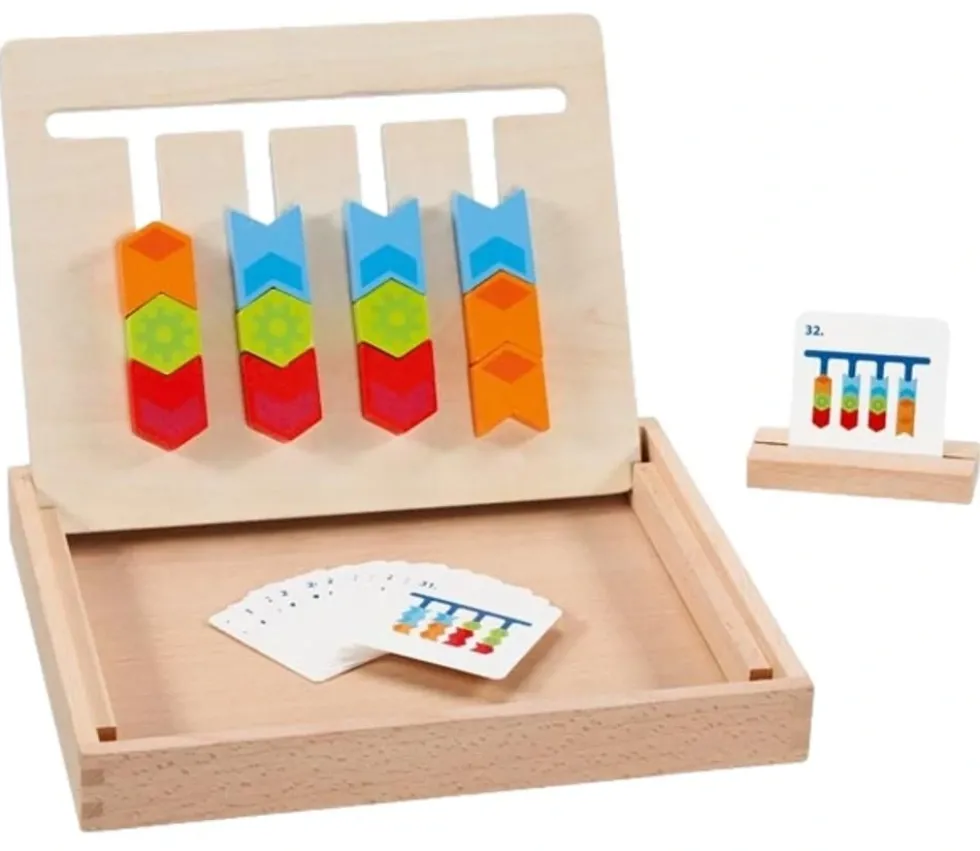 Jeu de logique couleurs tout en bois pour 1 joueur