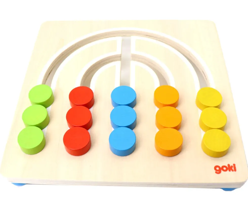 Jeu de logique enfant Arc-en-ciel bois
