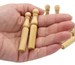 Jeu de 9 Mini Quilles bois naturel de 6.5 cm + 2 boules
