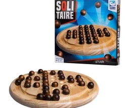 Jeu de solitaire en bois 22 cm diamètre