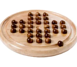 Jeu de solitaire en bois 22 cm diamètre