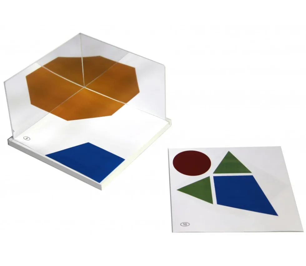 Jeu de symétrie et repérage spacial avec miroirs et 15 cartes exercices