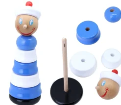 Jeu empilable bleu-blanc Marin 25 cm