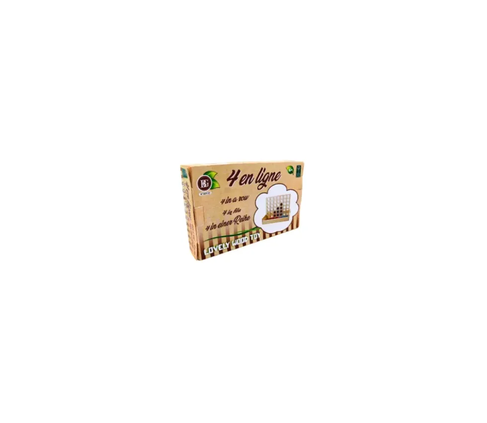 Jeu 4 en ligne en bois 17 x 23 x 14 cm