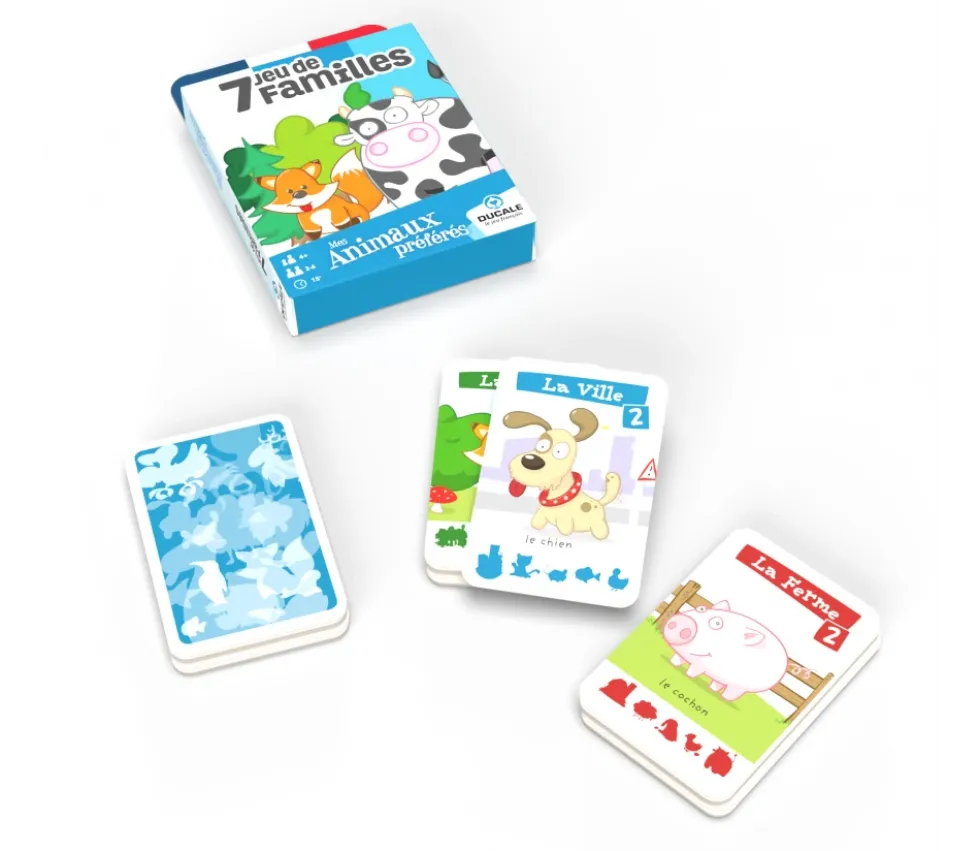 Jeu 7 familles Mes animaux préférés - DUCALE