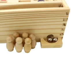 Jeu Labyrinthe à billes avec obstacles en bois 35 x 31 cm