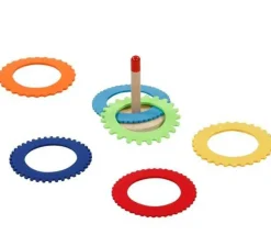 Jeu Lancer d'anneaux + marelle - 2 en 1