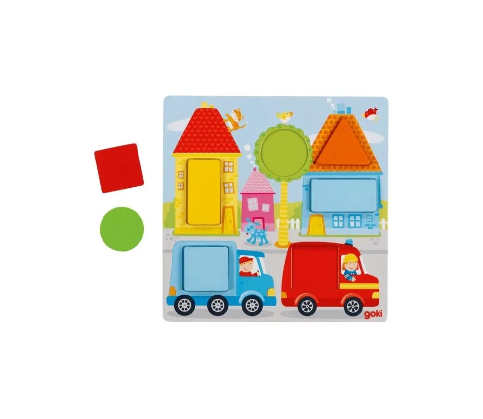 Jeu loto couleurs et formes en bois