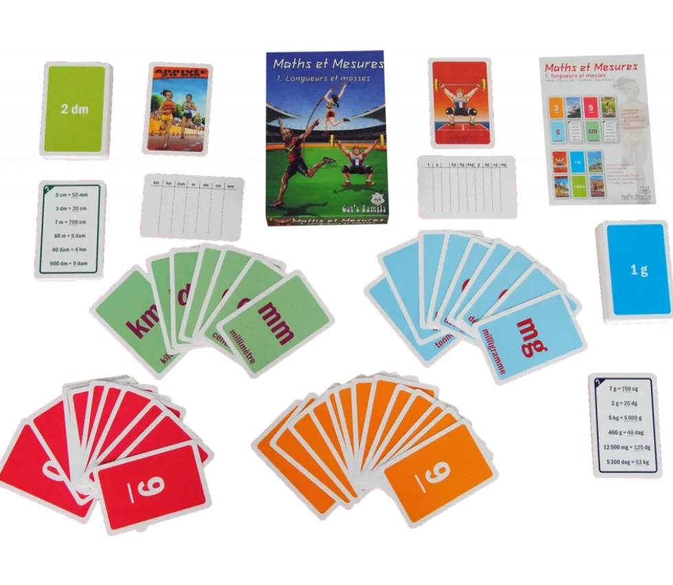 Jeu maths et mesures - longueurs et masses - CE2 au collège