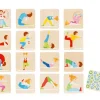 Jeu mémo en bois - la gymnastique