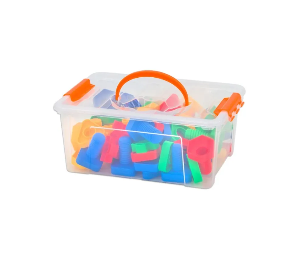 Jeu 64 pièces vis et écrous dans boite plastique