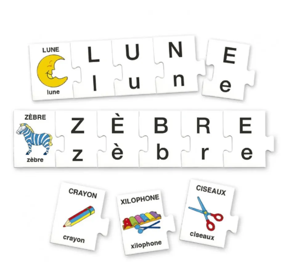 Jeu puzzle Cherche les lettres - Découverte de l'alphabet